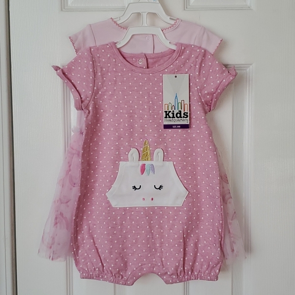 Kids' Headquarters Baby Girl 2-piece Romper Set - Picture 2 of 6